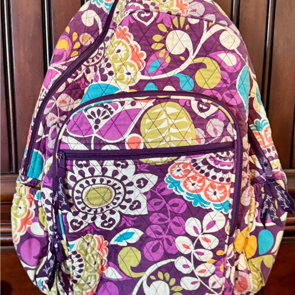 Vera Bradley Vibrant Purple Floral Women's Backpack